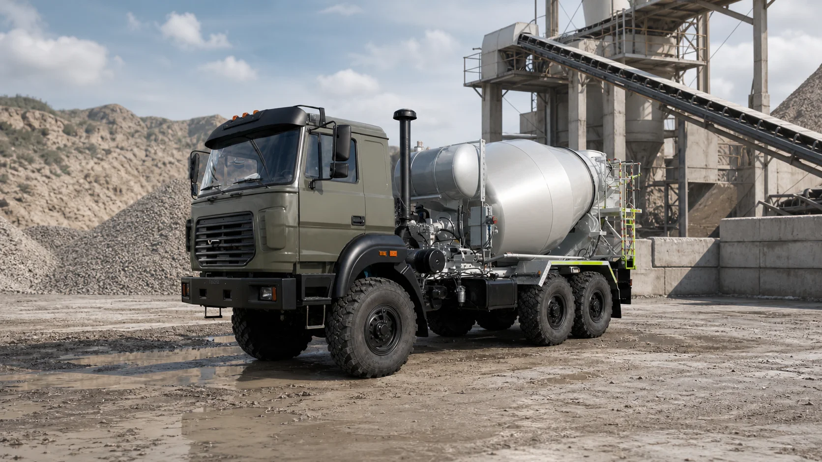 URAL 5557 6AP all-terrain concrete mixer